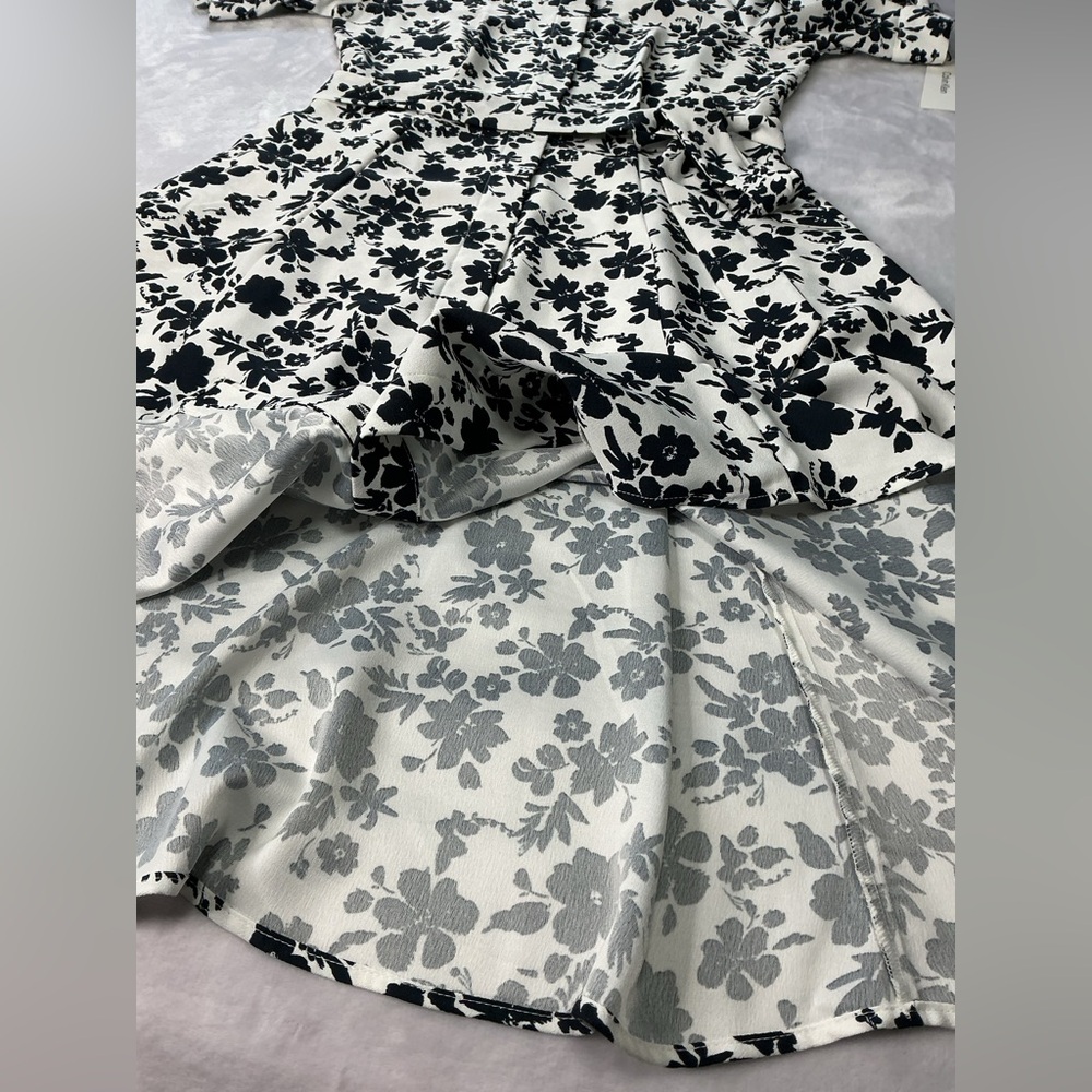 Calvin Klein Black and White Floral Dress NWT SIZE 6 - Picture 10 of 15